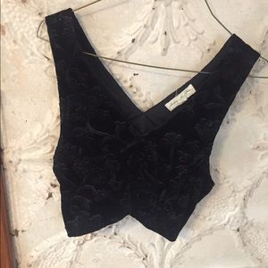 Urban outfitters Black velvet top